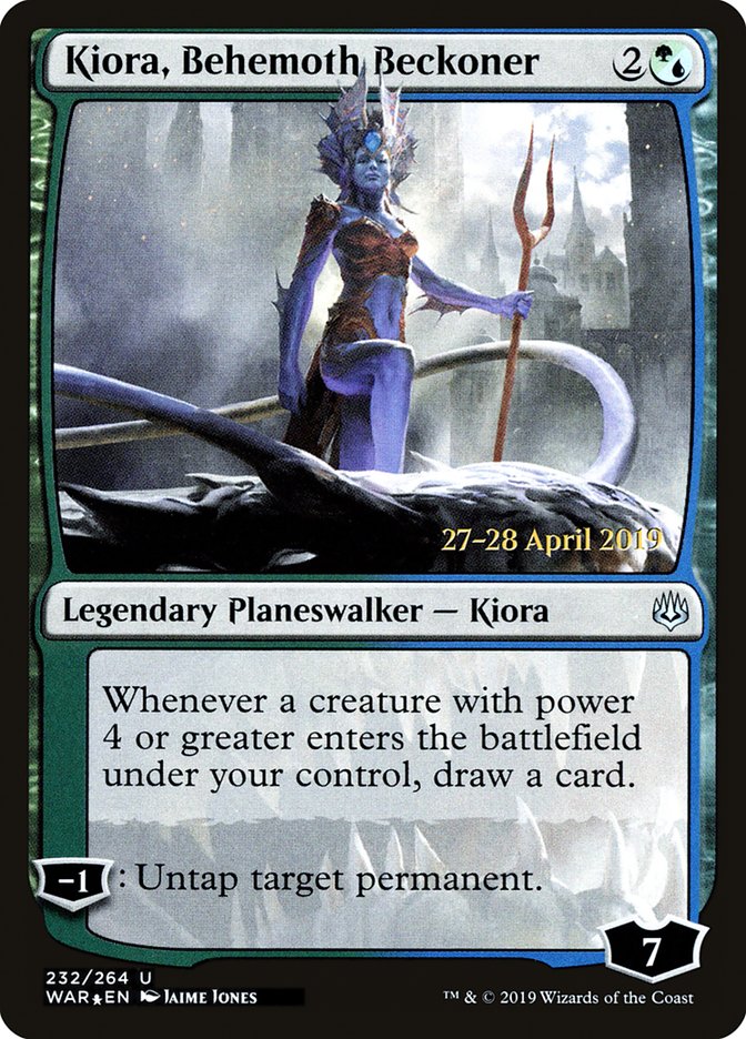 Kiora, Behemoth Beckoner [War of the Spark Prerelease Promos] | Gate City Games LLC