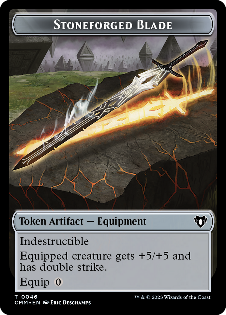 Stoneforged Blade Token [Commander Masters Tokens] | Gate City Games LLC