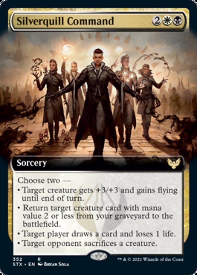 Silverquill Command (Extended Art) [Strixhaven: School of Mages] | Gate City Games LLC