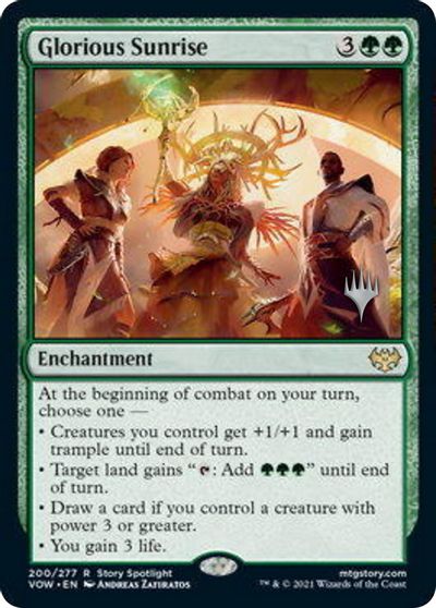 Glorious Sunrise (Promo Pack) [Innistrad: Crimson Vow Promos] | Gate City Games LLC