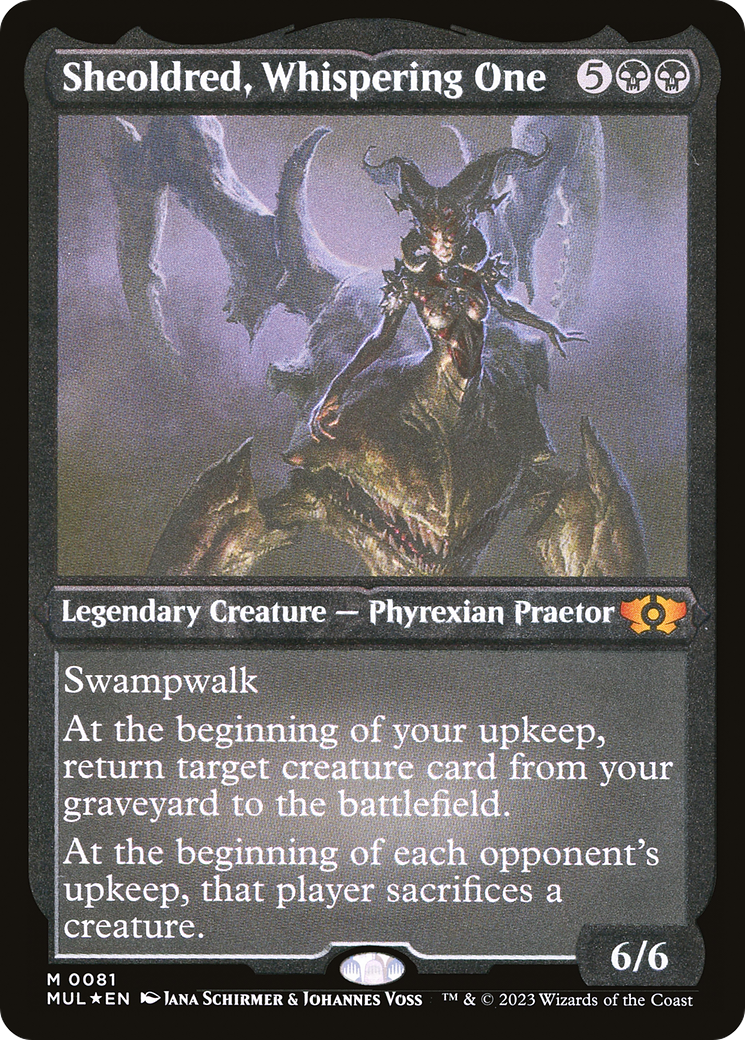 Sheoldred, Whispering One (Foil Etched) [Multiverse Legends] | Gate City Games LLC