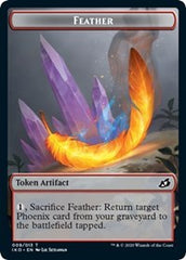 Feather // Human Soldier (005) Double-Sided Token [Ikoria: Lair of Behemoths Tokens] | Gate City Games LLC
