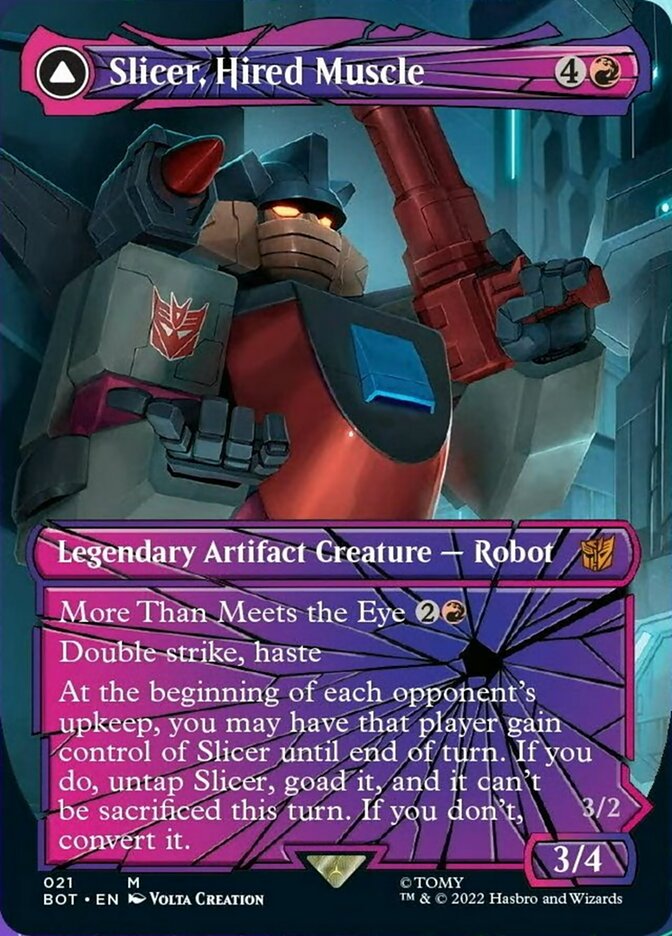 Slicer, Hired Muscle // Slicer, High-Speed Antagonist (Shattered Glass) [Transformers] | Gate City Games LLC