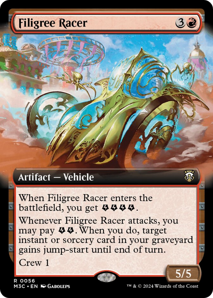 Filigree Racer (Extended Art) (Ripple Foil) [Modern Horizons 3 Commander] | Gate City Games LLC