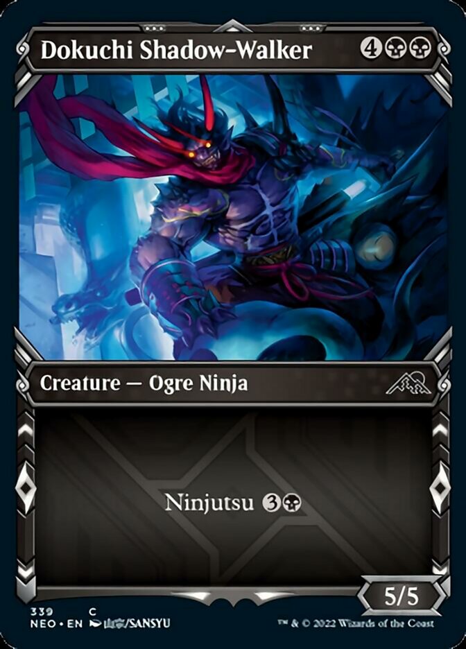 Dokuchi Shadow-Walker (Showcase Ninja) [Kamigawa: Neon Dynasty] | Gate City Games LLC
