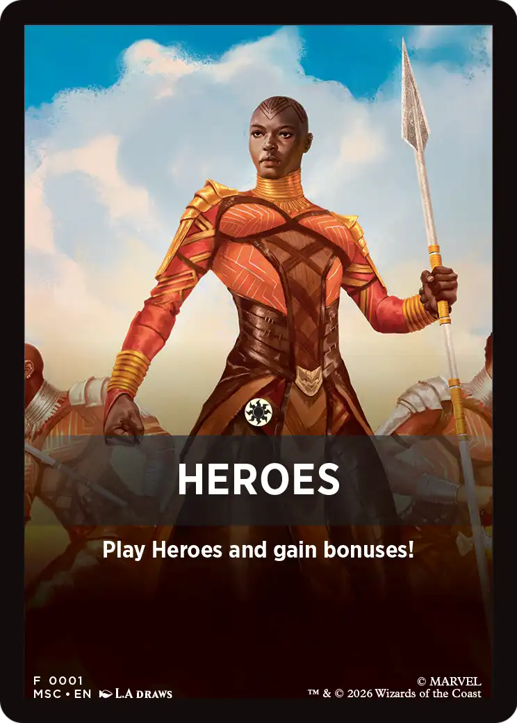 Heroes Theme Card [Marvel Super Heroes Commander] | Gate City Games LLC