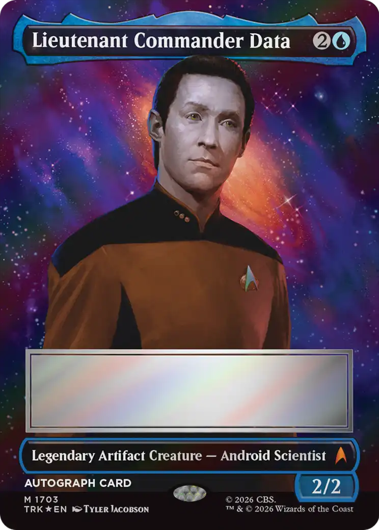 Lieutenant Commander Data (Borderless) (Signed) [Star Trek] | Gate City Games LLC