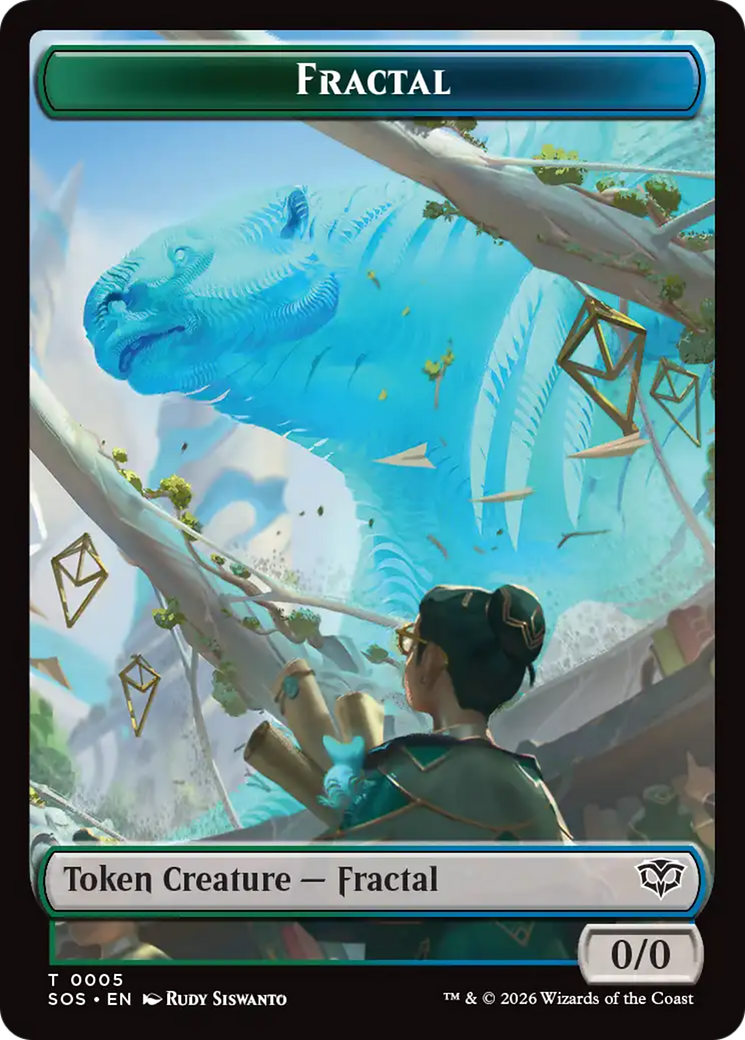 Fractal (0005) // Pest (0009) Double-Sided Token [Secrets of Strixhaven Tokens] | Gate City Games LLC