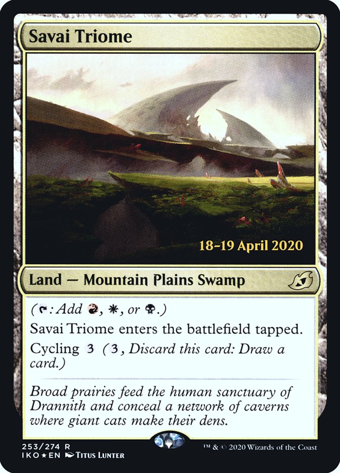 Savai Triome [Ikoria: Lair of Behemoths Prerelease Promos] | Gate City Games LLC