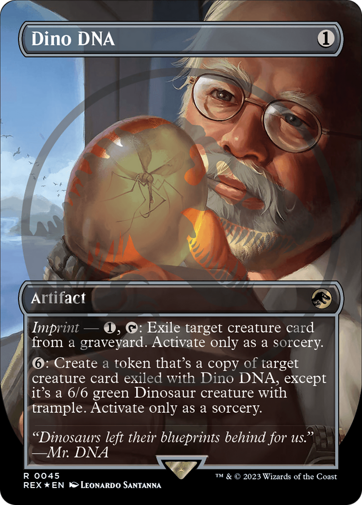 Dino DNA (Emblem) (Borderless) [Jurassic World Collection Tokens] | Gate City Games LLC