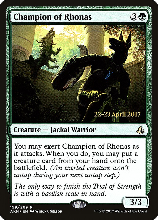 Champion of Rhonas [Amonkhet Prerelease Promos] | Gate City Games LLC