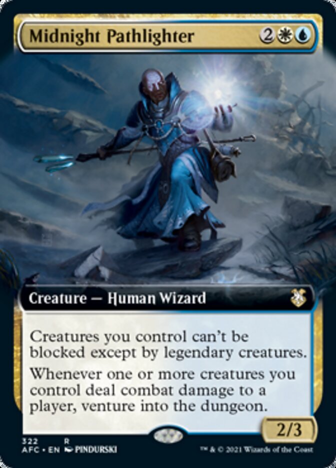 Midnight Pathlighter (Extended Art) [Dungeons & Dragons: Adventures in the Forgotten Realms Commander] | Gate City Games LLC