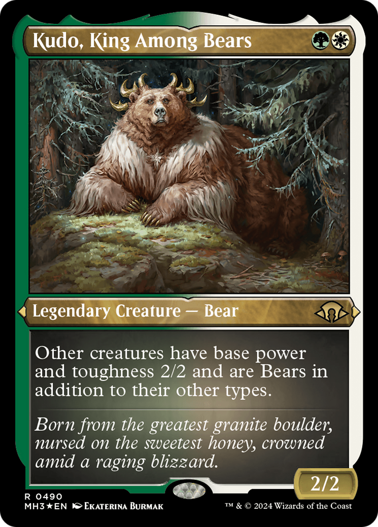 Kudo, King Among Bears (Foil Etched) [Modern Horizons 3] | Gate City Games LLC