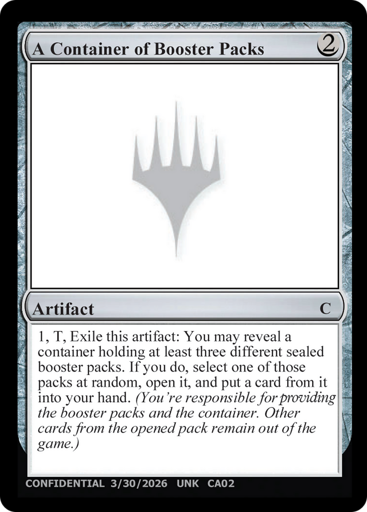 A Container of Booster Packs [Unknown Event] | Gate City Games LLC