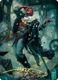 Tibalt, Cosmic Impostor Art Card (Gold-Stamped Signature) [Kaldheim Art Series] | Gate City Games LLC