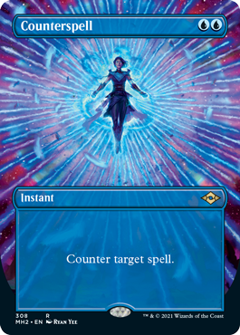 Counterspell (Borderless Alternate Art) [Modern Horizons 2] | Gate City Games LLC