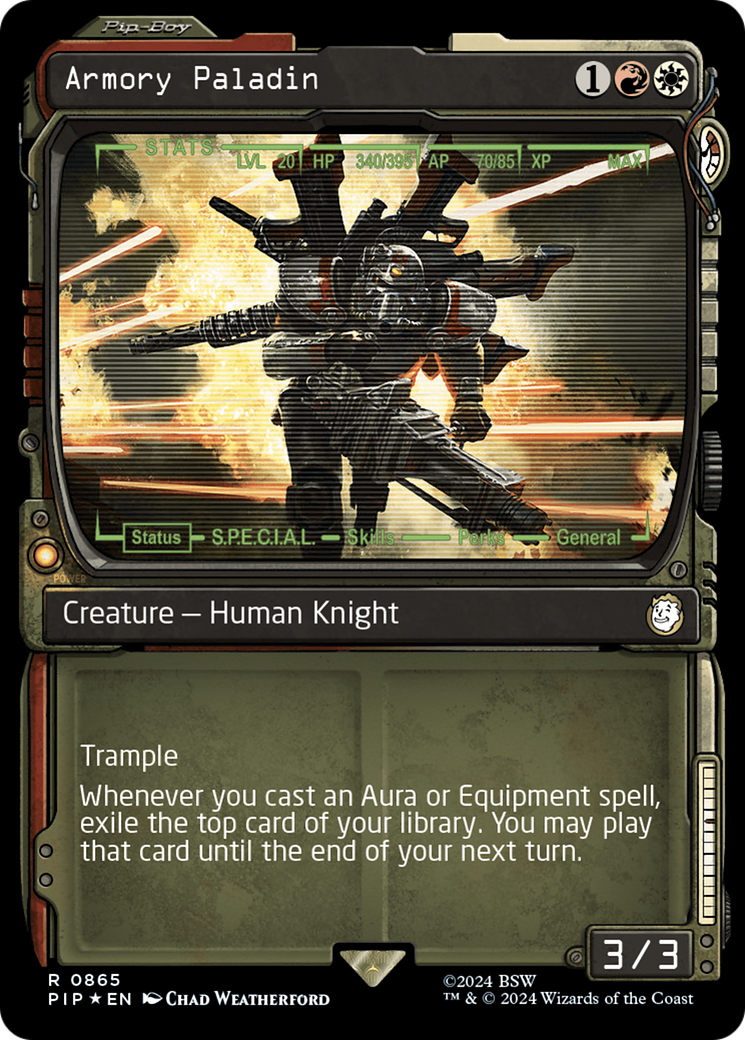Armory Paladin (Showcase) (Surge Foil) [Fallout] | Gate City Games LLC
