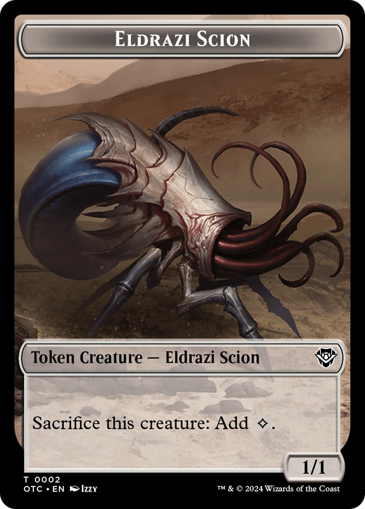 Eldrazi Scion // Treasure Double-Sided Token [Outlaws of Thunder Junction Commander Tokens] | Gate City Games LLC