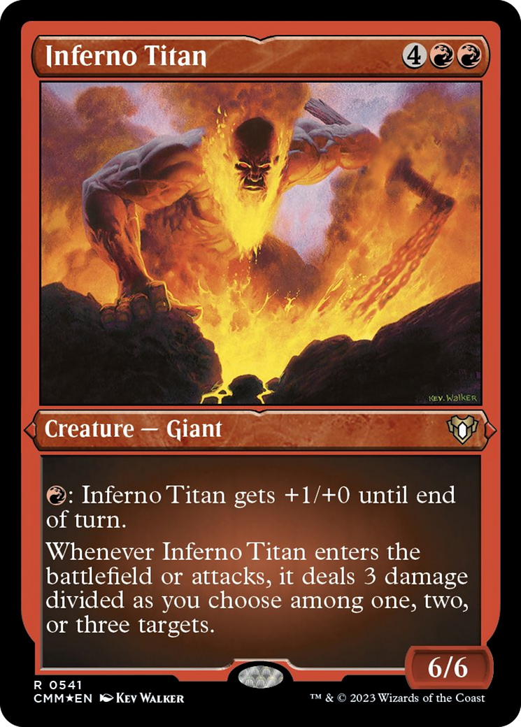 Inferno Titan (Foil Etched) [Commander Masters] | Gate City Games LLC