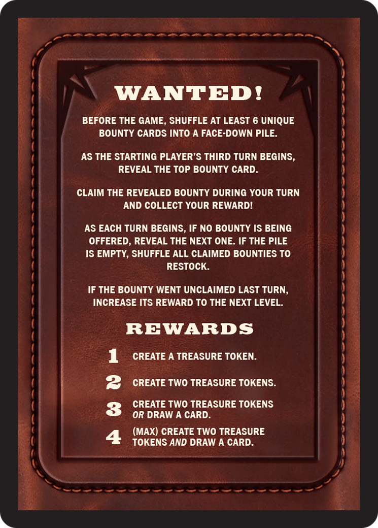 Bounty: Paq, Fleeting Filcher // Bounty Rules Double-Sided Token [Outlaws of Thunder Junction Commander Tokens] | Gate City Games LLC