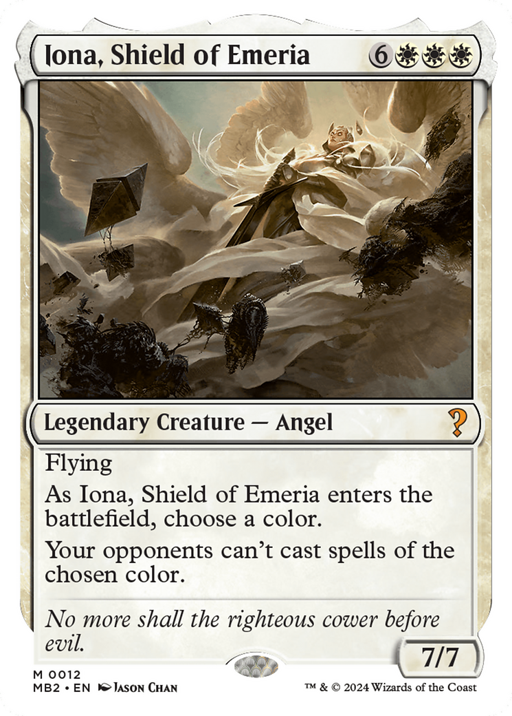 Iona, Shield of Emeria (White Border) [Mystery Booster 2] | Gate City Games LLC