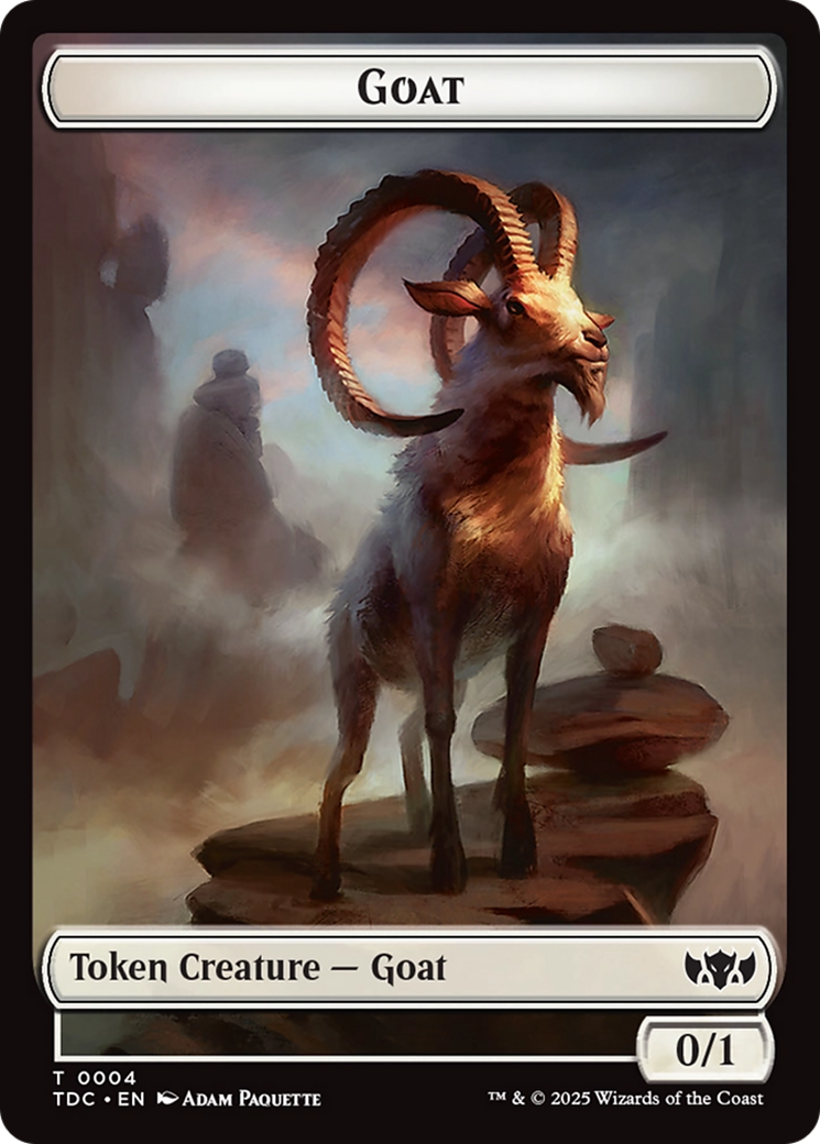 Plant // Goat Double-Sided Token [Tarkir: Dragonstorm Commander Tokens] | Gate City Games LLC