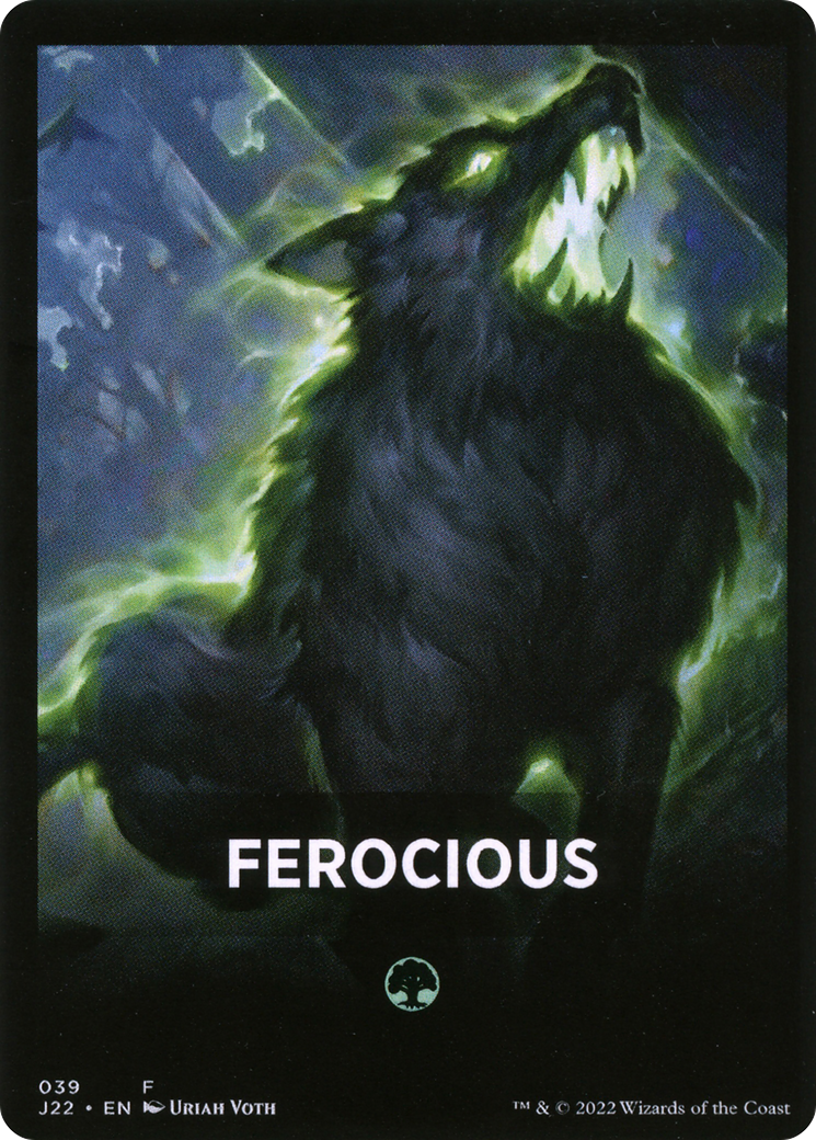 Ferocious Theme Card [Jumpstart 2022 Front Cards] | Gate City Games LLC