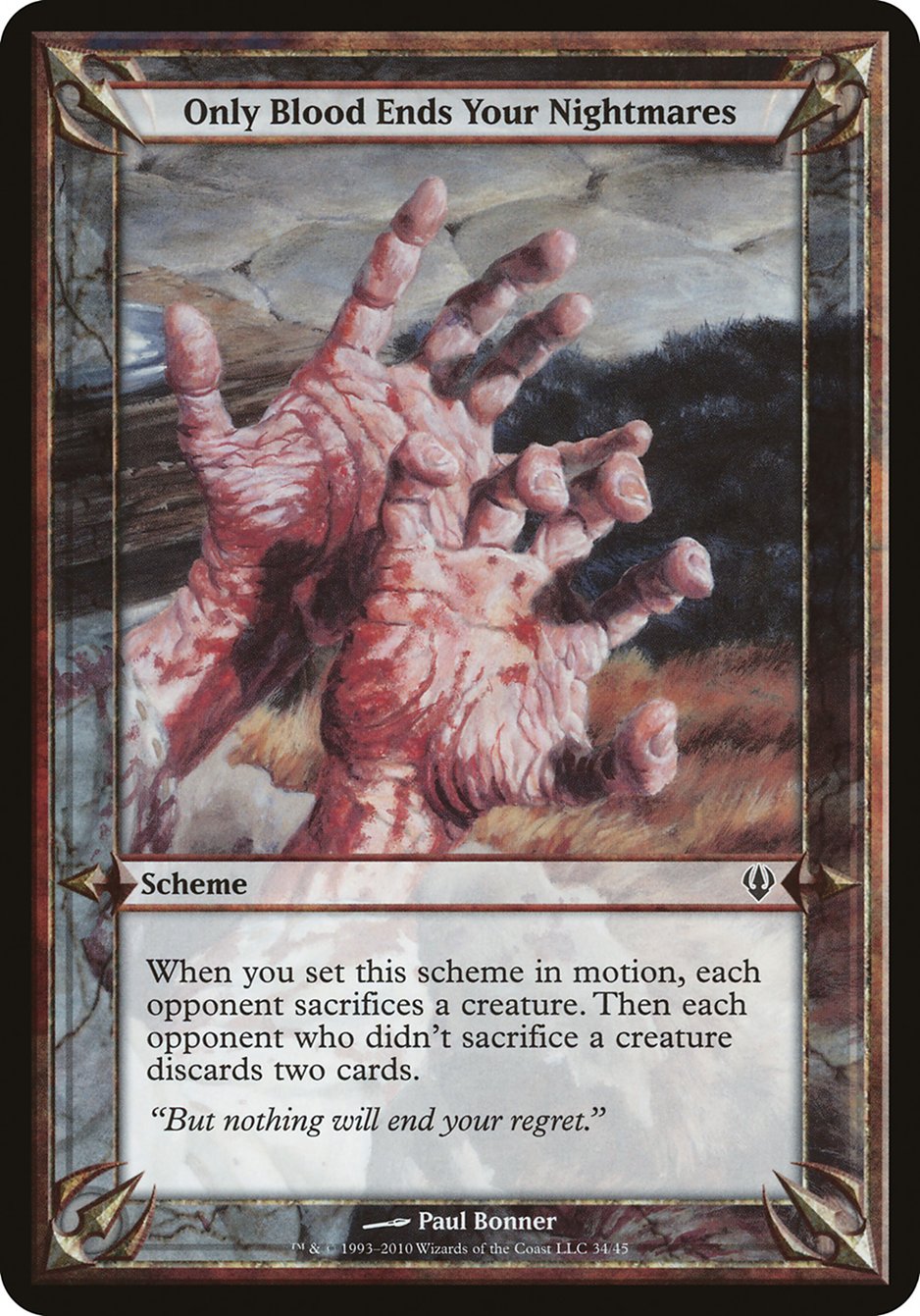 Only Blood Ends Your Nightmares (Schemes) [Archenemy Schemes] | Gate City Games LLC