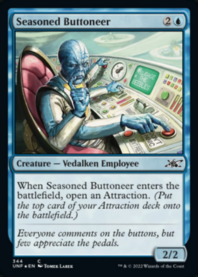 Seasoned Buttoneer (Galaxy Foil) [Unfinity] | Gate City Games LLC