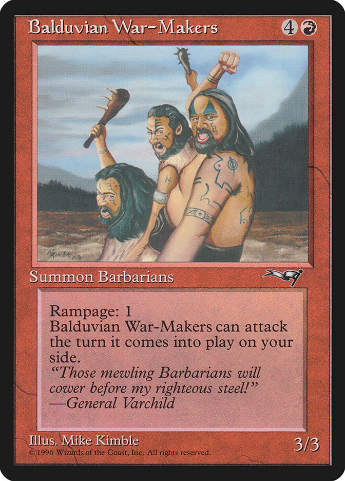 Balduvian War-Makers (Treeline Background) [Alliances] | Gate City Games LLC