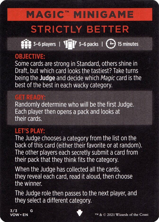 Strictly Better (Magic Minigame) [Innistrad: Crimson Vow Minigame] | Gate City Games LLC