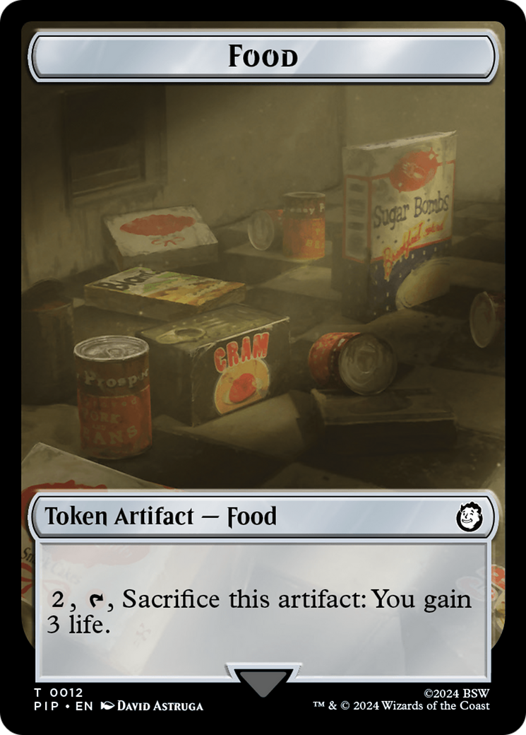 Food (0012) // Human Soldier Double-Sided Token [Fallout Tokens] | Gate City Games LLC