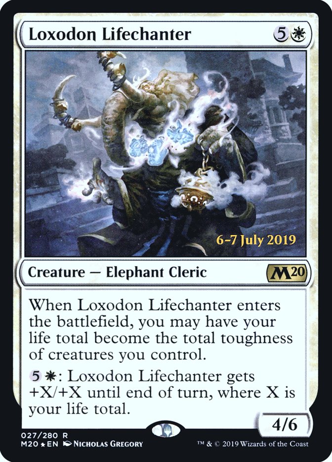 Loxodon Lifechanter [Core Set 2020 Prerelease Promos] | Gate City Games LLC