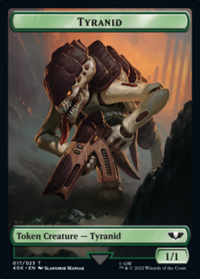 Tyranid (017) // Tyranid (018) Double-Sided Token (Surge Foil) [Warhammer 40,000 Tokens] | Gate City Games LLC