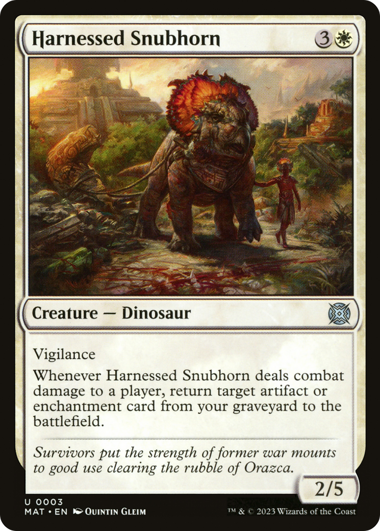 Harnessed Snubhorn [March of the Machine: The Aftermath] | Gate City Games LLC