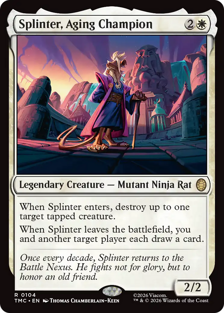 Splinter, Aging Champion [Teenage Mutant Ninja Turtles Commander] | Gate City Games LLC
