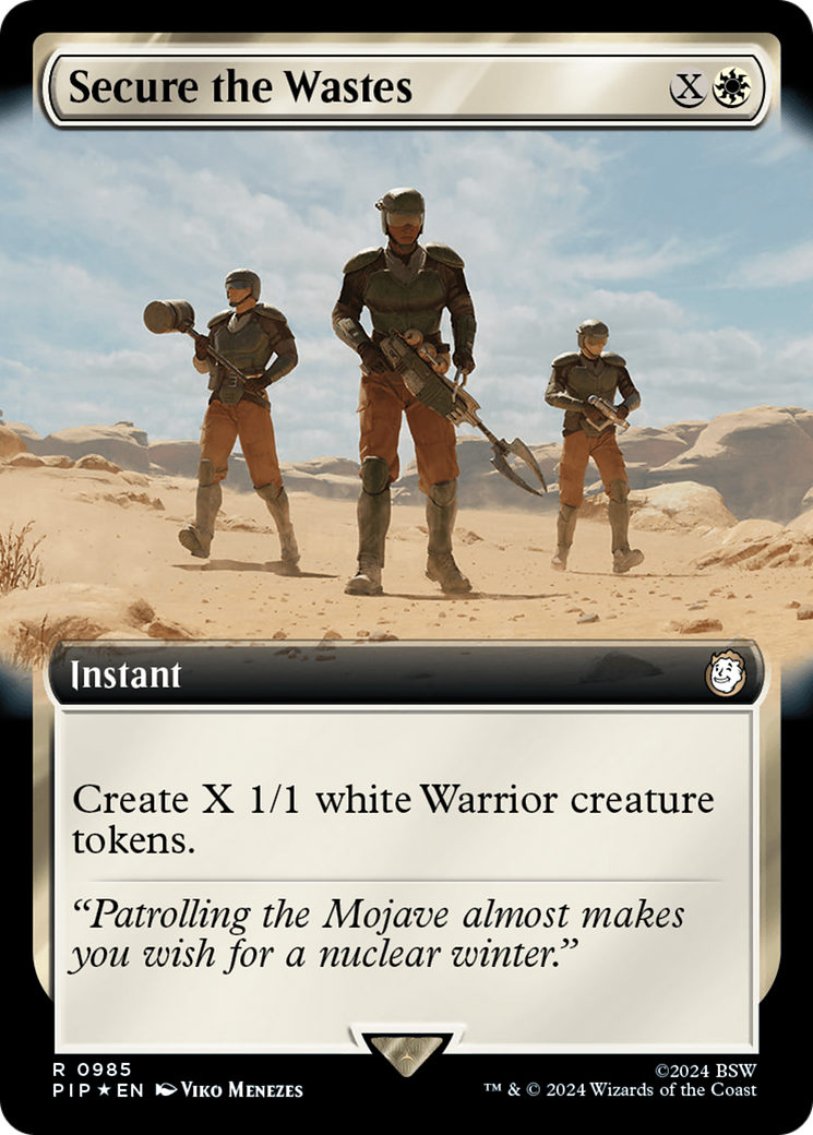 Secure the Wastes (Extended Art) (Surge Foil) [Fallout] | Gate City Games LLC