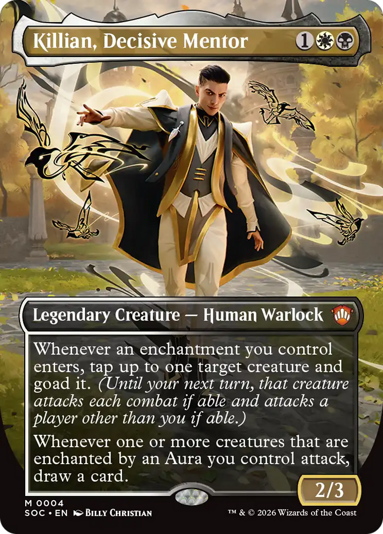 Killian, Decisive Mentor (Borderless) [Secrets of Strixhaven Commander] | Gate City Games LLC
