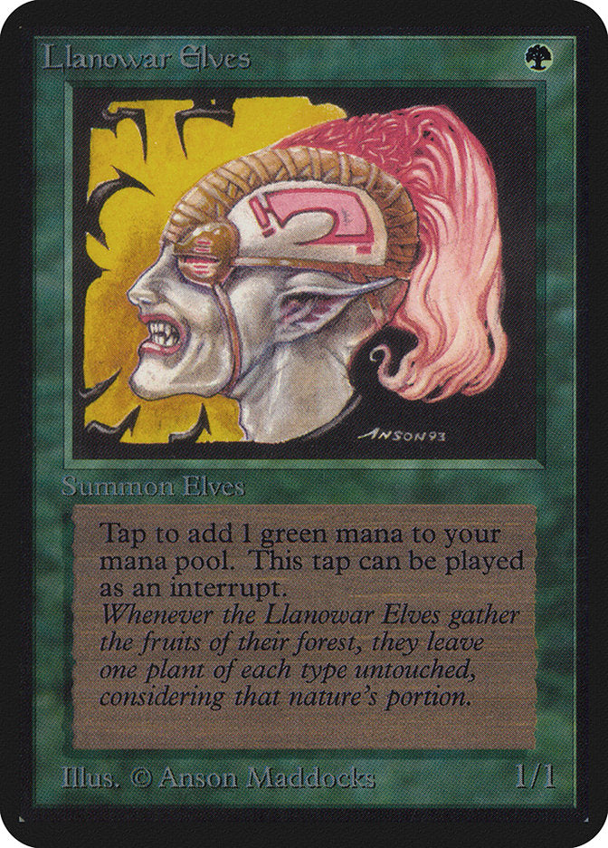 Llanowar Elves [Alpha Edition] | Gate City Games LLC