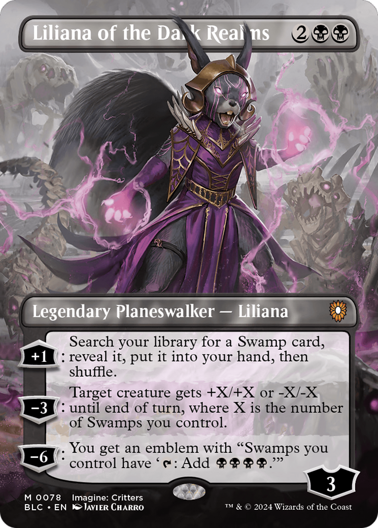 Liliana of the Dark Realms (Borderless) [Bloomburrow Commander] | Gate City Games LLC