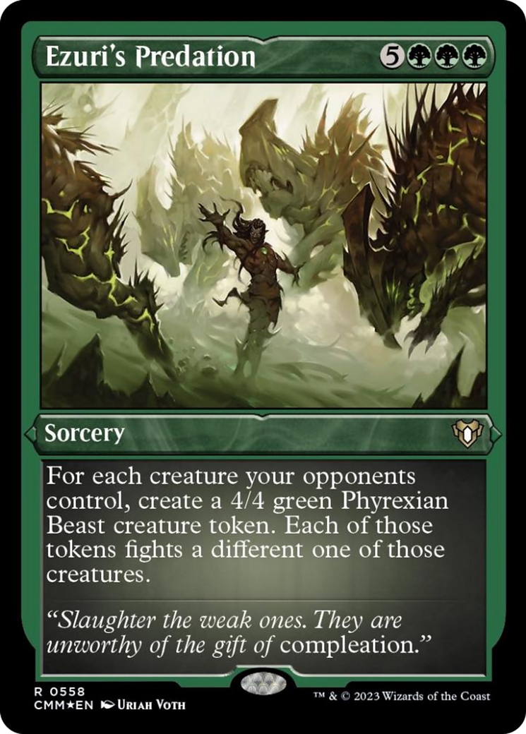 Ezuri's Predation (Foil Etched) [Commander Masters] | Gate City Games LLC