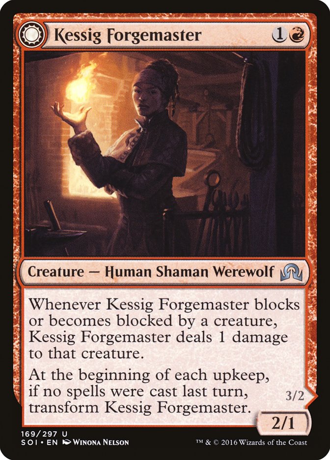 Kessig Forgemaster // Flameheart Werewolf [Shadows over Innistrad] | Gate City Games LLC