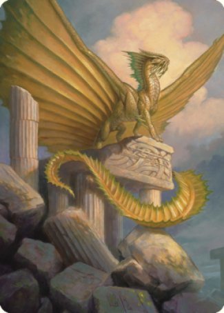 Ancient Gold Dragon Art Card (05) [Commander Legends: Battle for Baldur's Gate Art Series] | Gate City Games LLC