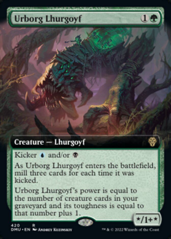 Urborg Lhurgoyf (Extended Art) [Dominaria United] | Gate City Games LLC