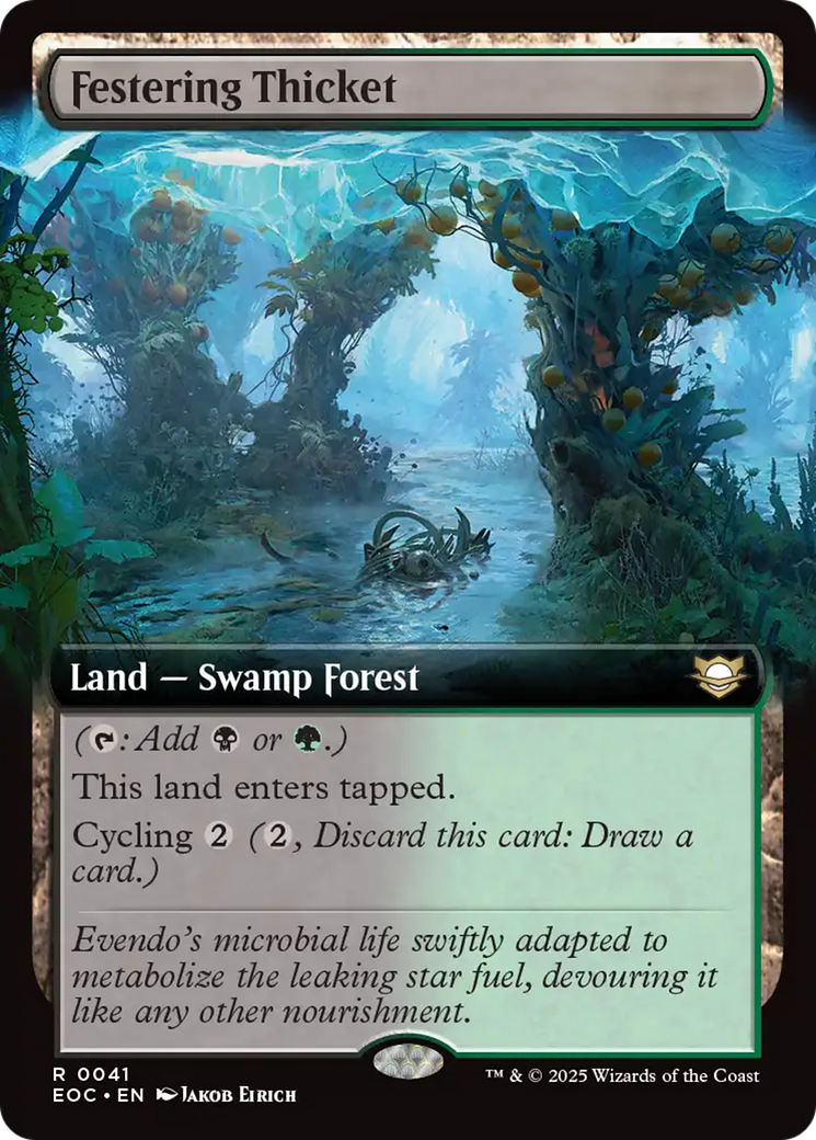 Festering Thicket (Extended Art) [Edge of Eternities Commander] | Gate City Games LLC