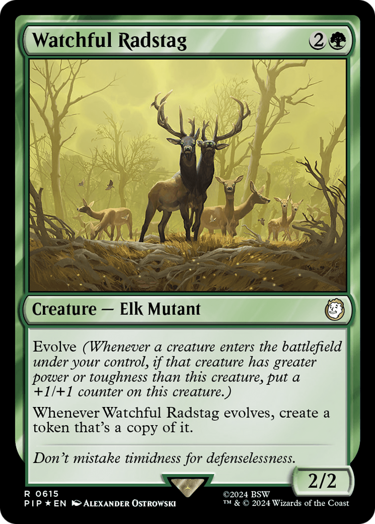 Watchful Radstag (Surge Foil) [Fallout] | Gate City Games LLC