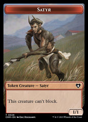 Spirit (0010) // Satyr Double-Sided Token [Commander Masters Tokens] | Gate City Games LLC