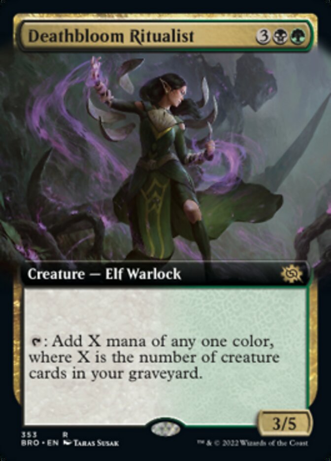 Deathbloom Ritualist (Extended Art) [The Brothers' War] | Gate City Games LLC