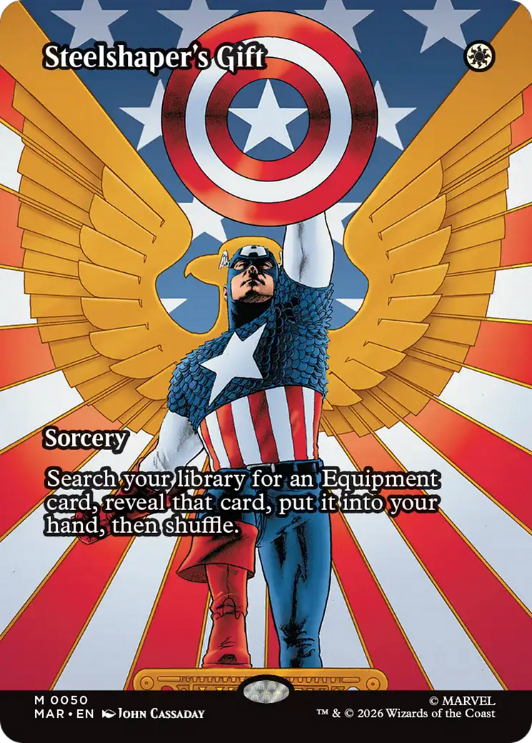 Steelshaper's Gift (Borderless) [Marvel Universe: Eternal-Legal] | Gate City Games LLC