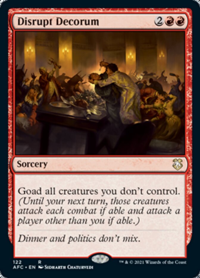 Disrupt Decorum [Dungeons & Dragons: Adventures in the Forgotten Realms Commander] | Gate City Games LLC